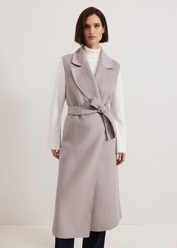 Phase Eight Darcy Double Faced Wool Sleeveless Coats Grey Canada | QXALHD-429